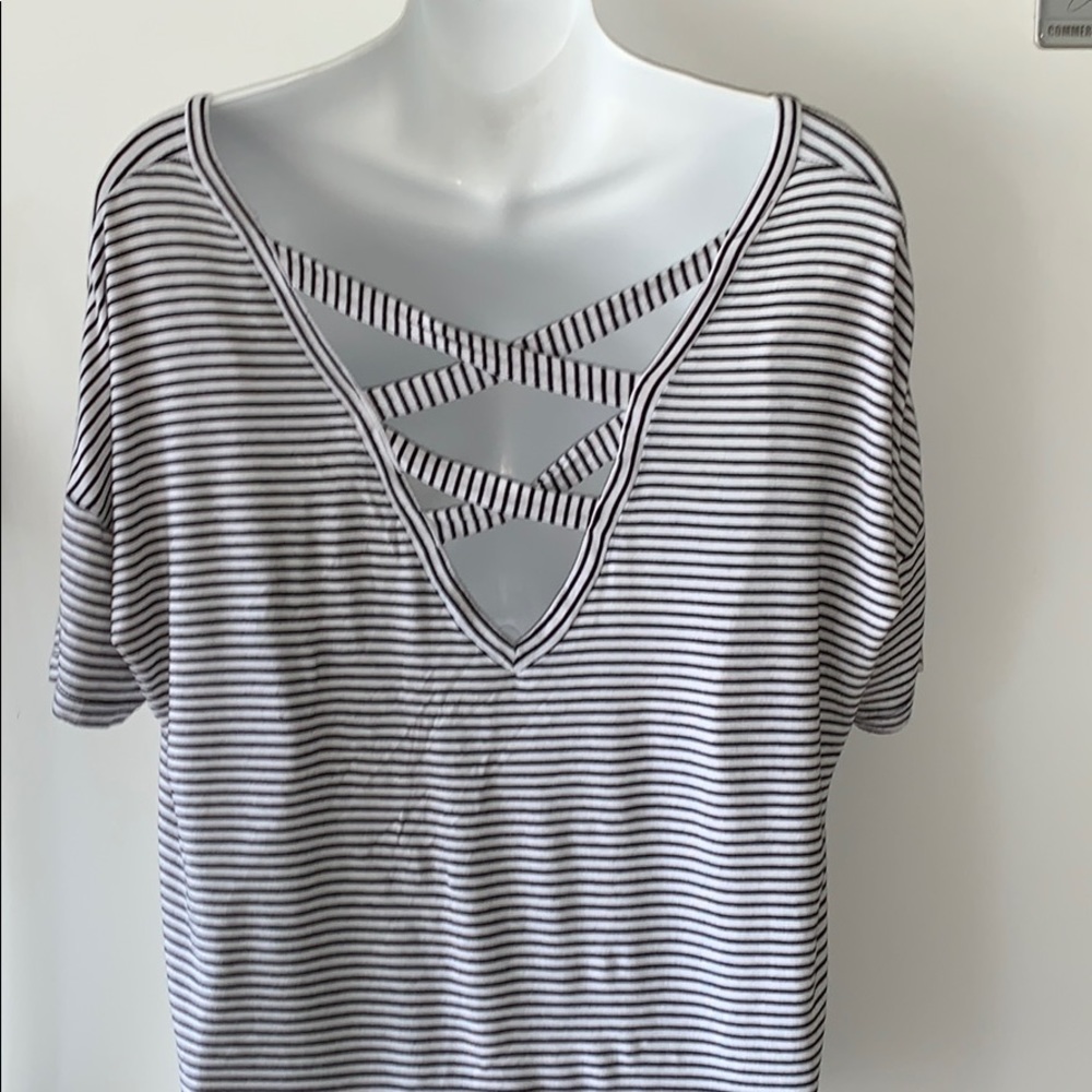 Off the Shoulder Stripe Top